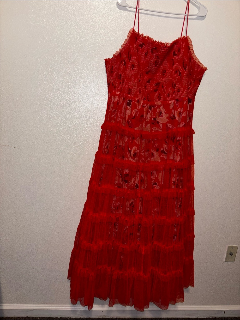 Anthropologie Tiered Tulle Maxi Dress 3X - Picture 5 of 9